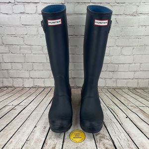 Hunter boots. Women 6. Blue